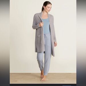 Barefoot Dreams Cozy Chic Lite Cardigan in Pewter Size Small